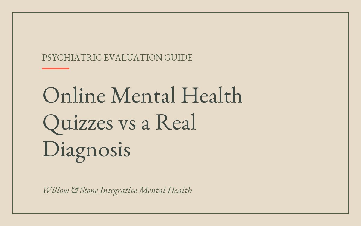 Mental Health Quizzes vs a Real Diagnosis
