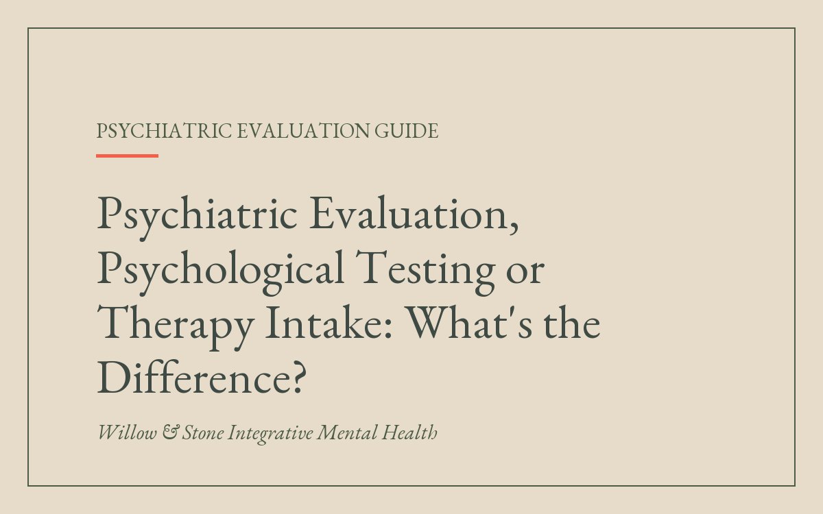 Psychiatric vs Psychological Evaluation