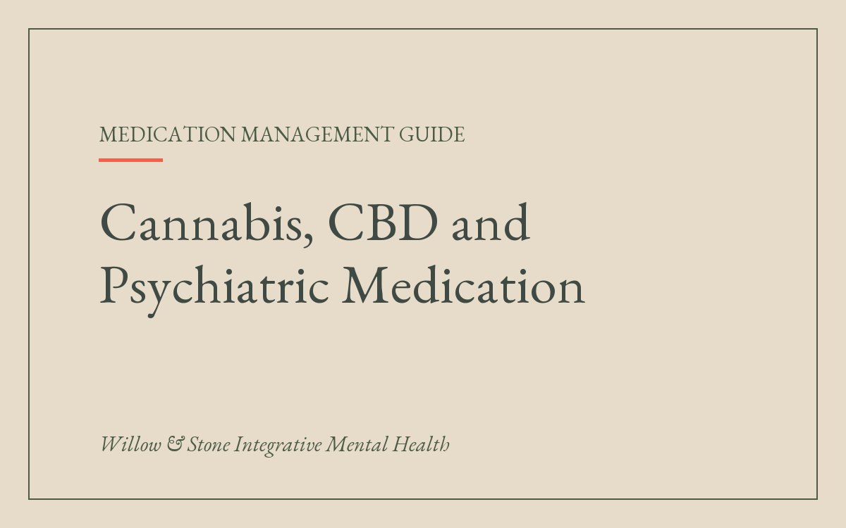 Cannabis, CBD and Psychiatric Medication