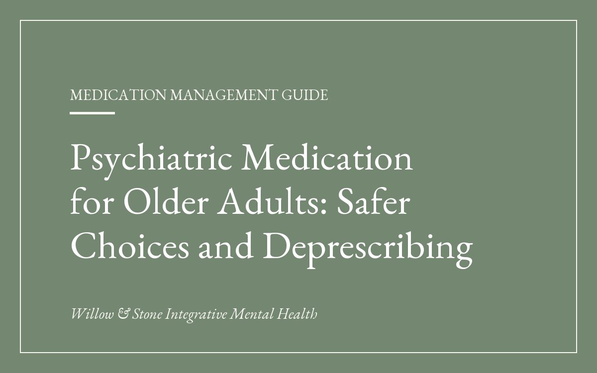 Psychiatric Medication for Older Adults